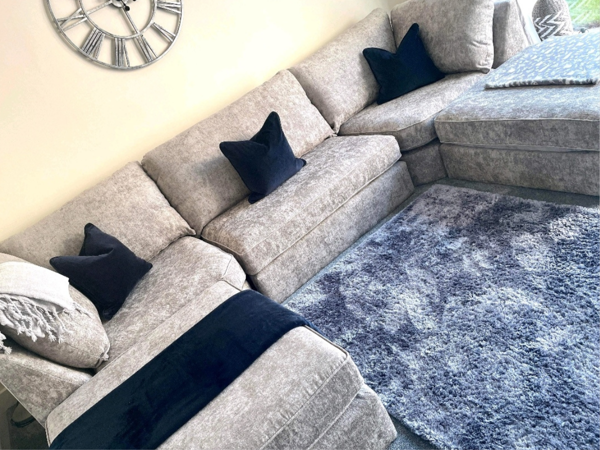 Brixton U Shape Corner Sofa Truffle Chenille