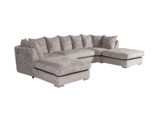 London U Shaped Sofa Soft Chenille