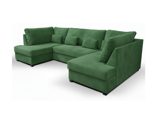 Meridian U Shape Velvet Sofa Bed with Storage