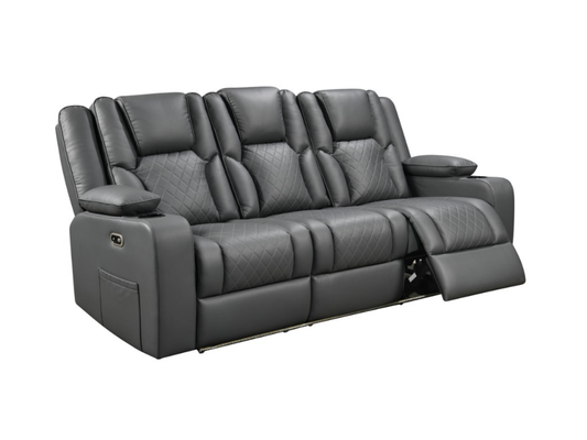 Orlando Grey Electric Recliner Sofa Set 3+2