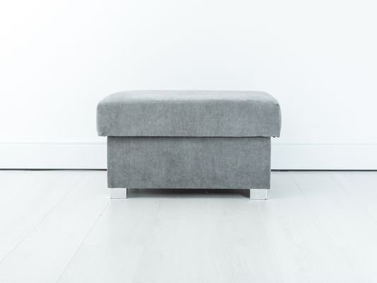 Vegas Footstool Storage Grey