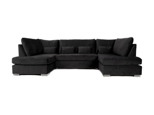 Belgravia U Shaped Sofa Plush Velvet