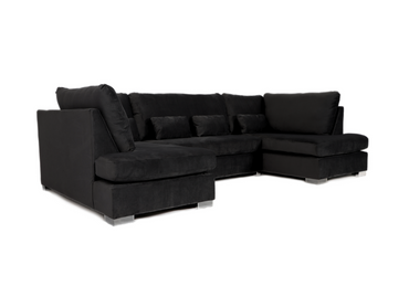 Belgravia U Shaped Sofa Plush Velvet