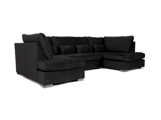 Belgravia U Shaped Sofa Plush Velvet