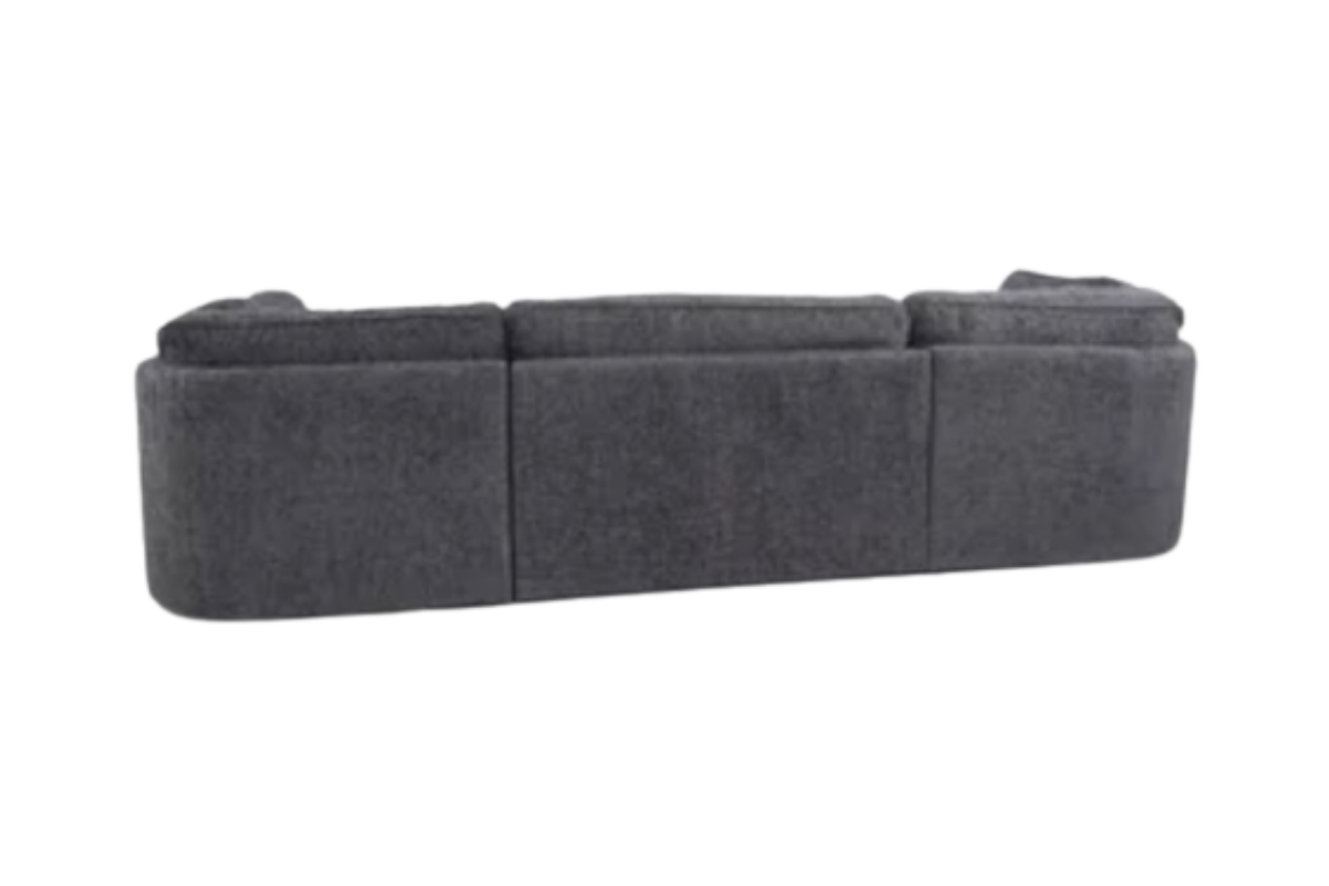 Bishop U-Shaped Sofa Platinum Grey Luxe Chenille