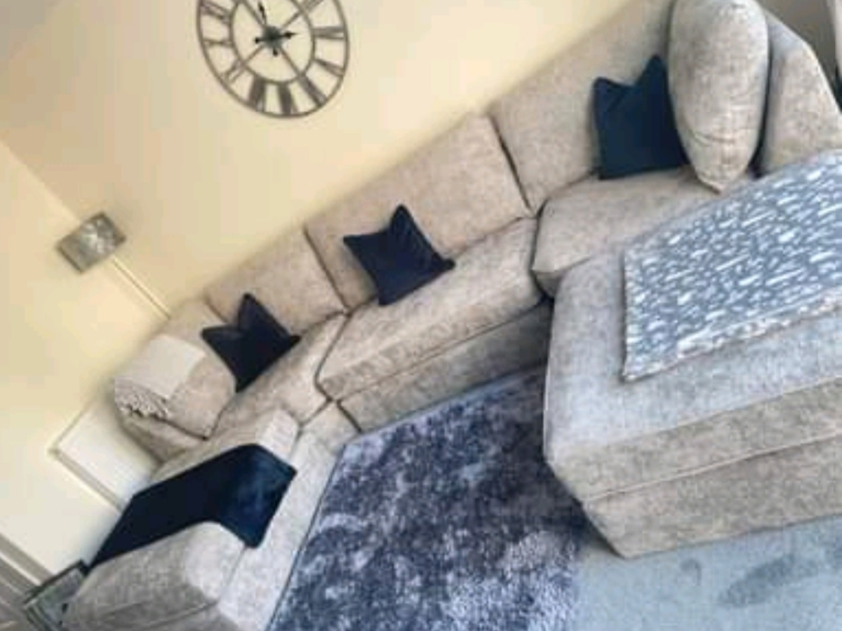 Brixton U Shape Corner Sofa Truffle Chenille