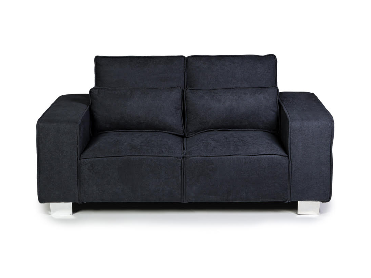 Broadgate 2 Seater Sofa Black Kensington Fabric