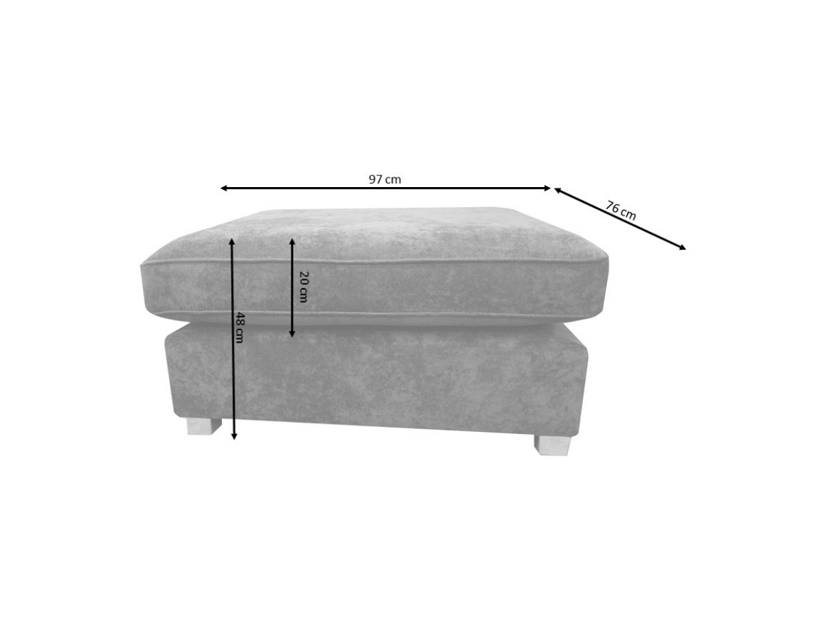 Carnaby Small U Shaped Sofa with Footstool