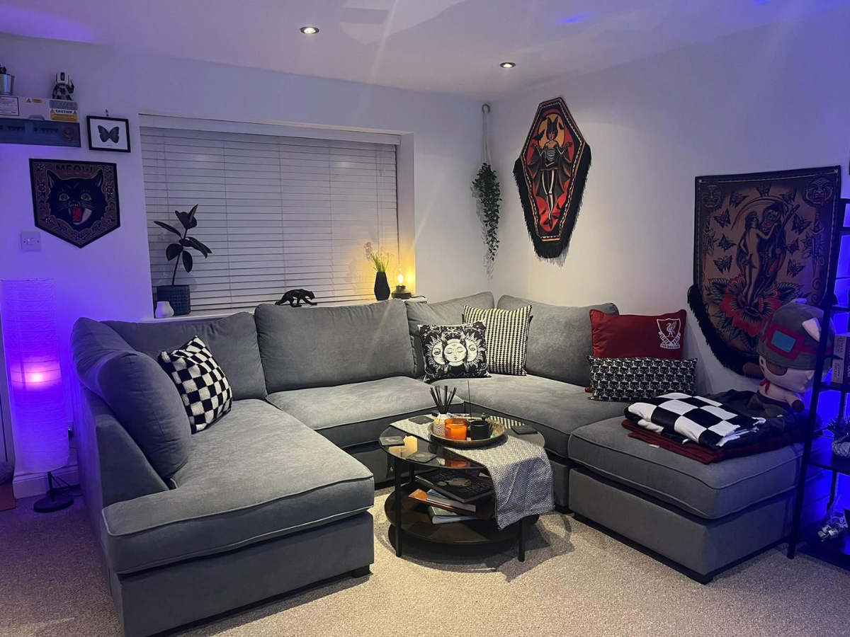Carnaby Small U Shaped Sofa with Footstool