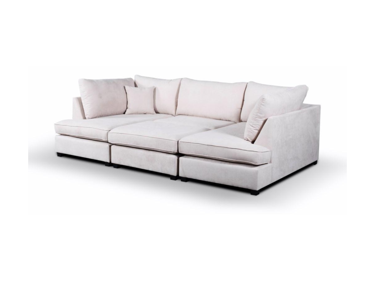 Carnaby Small U Shaped Sofa with Footstool