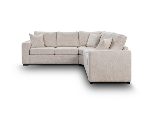 Chestnut Corner Sofa Cream Enzo Fabric