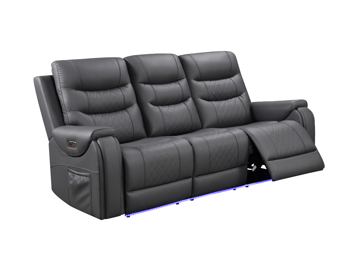 Forbes 3+2+1 Electric Recliner Sofa Set Aire Leather