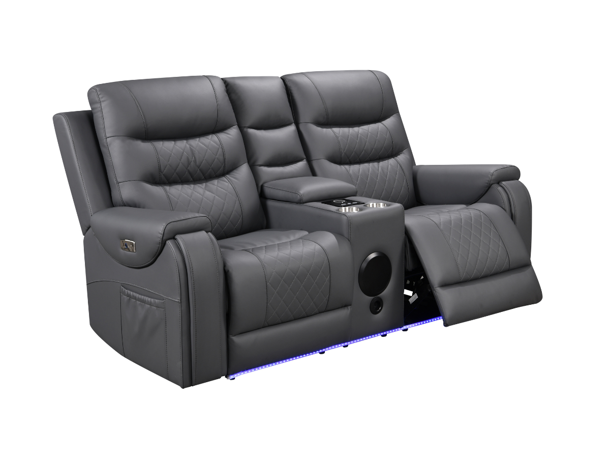 Forbes 3+2 Electric Recliner Sofa Set Aire Leather