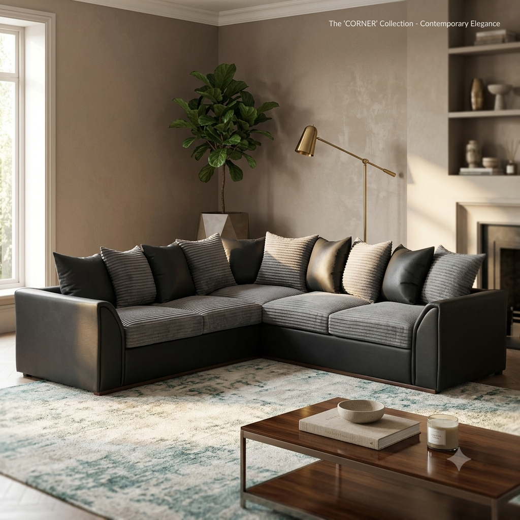 Byron L-Shaped, 3+2 & Corner Sofa – Modern Design Comfort Sofa