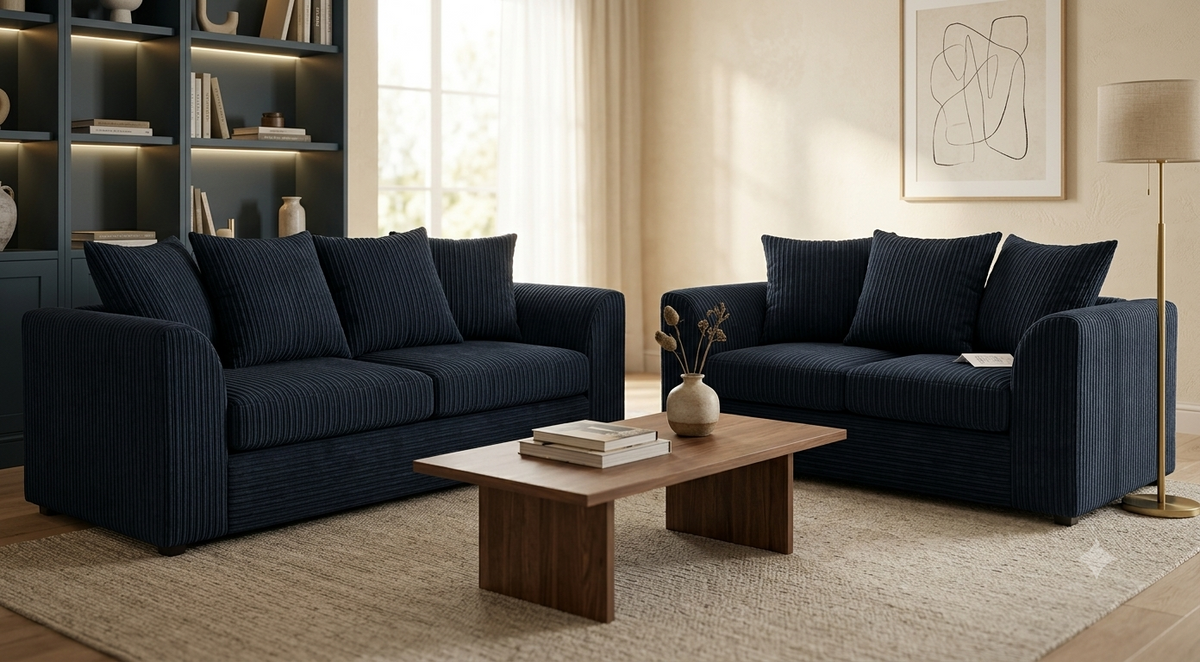 Dylan Jumbo Cord L Shape, Corner & 3+2 – Ultimate Comfort & Contemporary Style Sofa