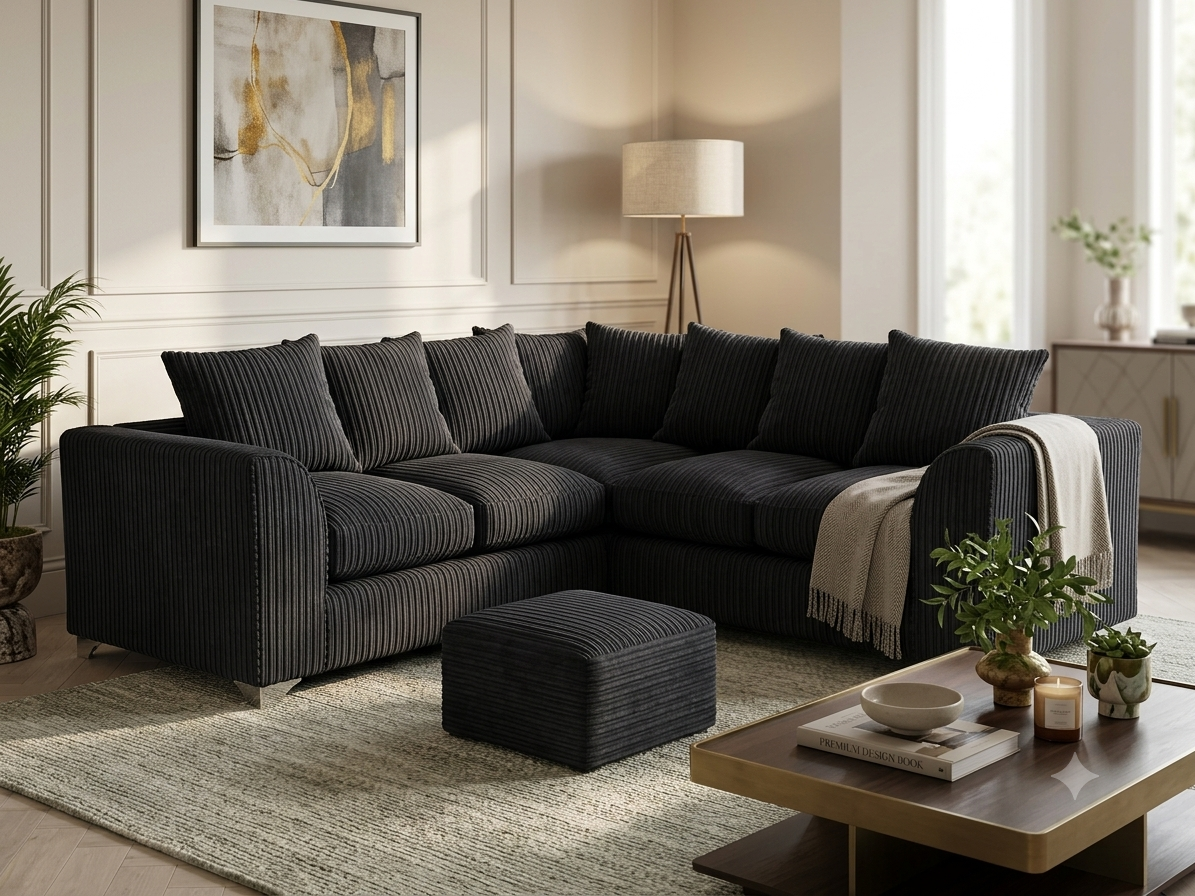Dylan Jumbo Cord L Shape, Corner & 3+2 – Ultimate Comfort & Contemporary Style Sofa