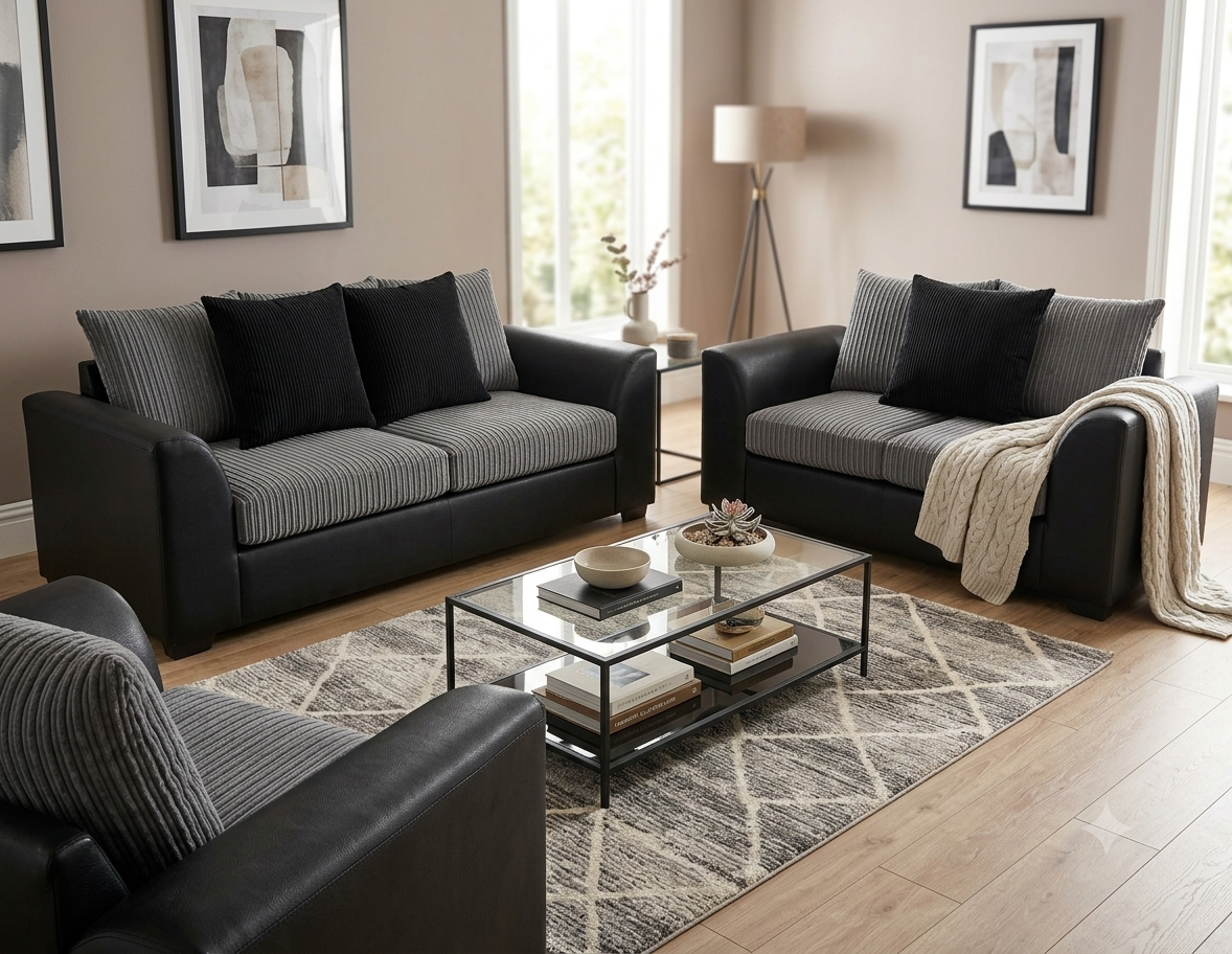 Byron L-Shaped, 3+2 & Corner Sofa – Modern Design Comfort Sofa