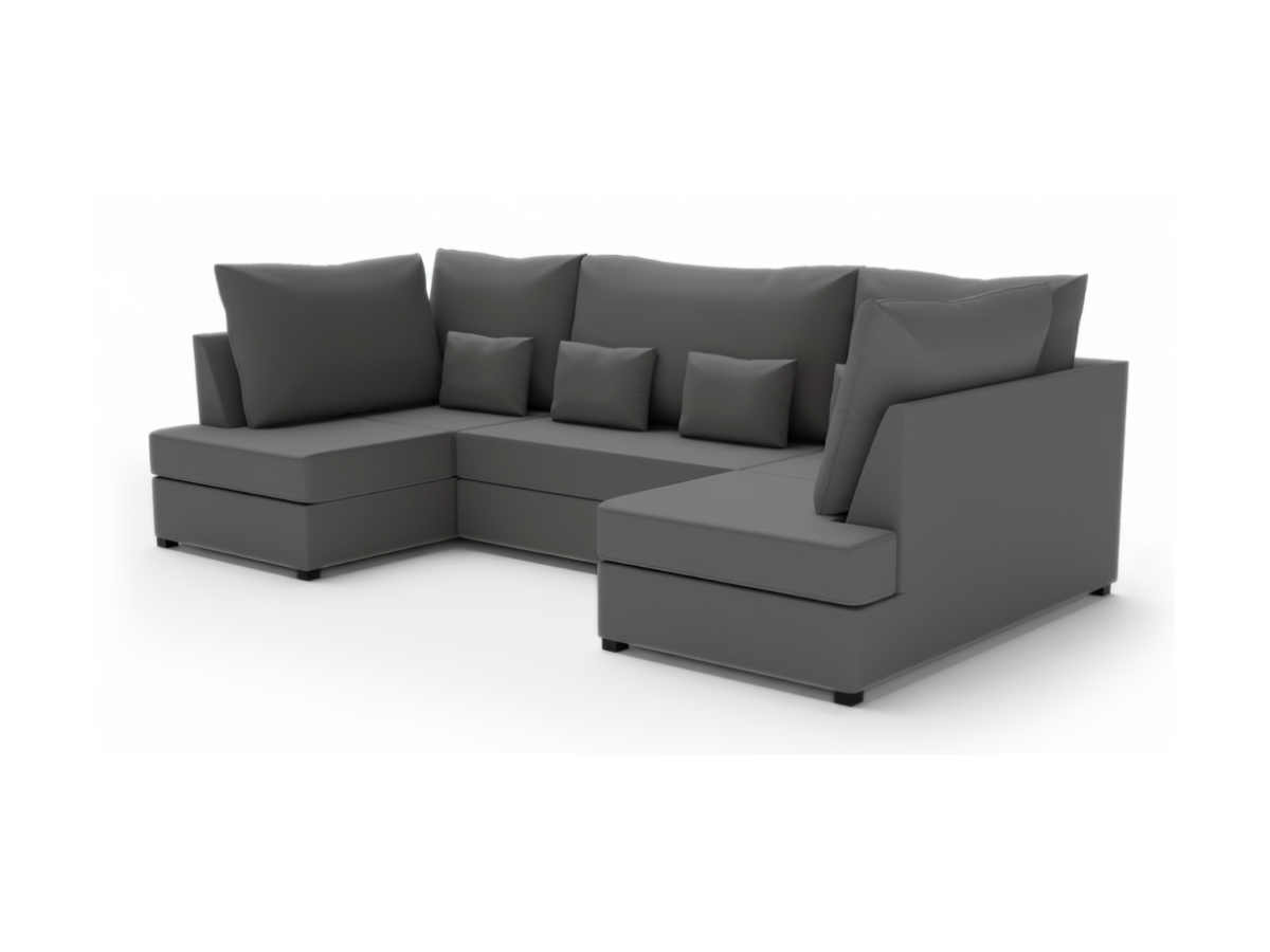 Meridian U Shaped Sofa Bed with Storage