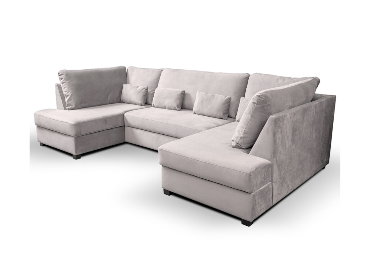 Meridian U Shape Velvet Sofa Bed with Storage