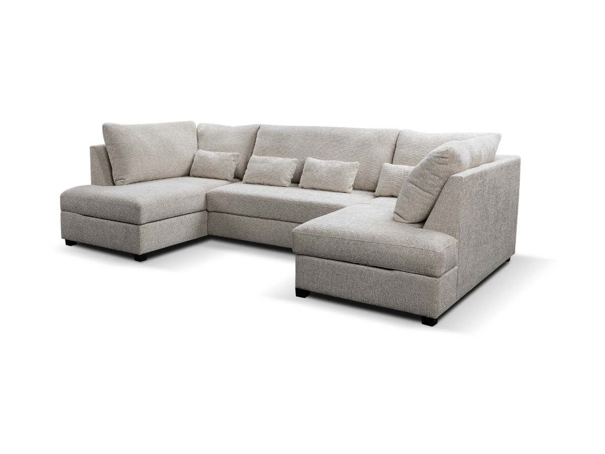 Meridian U Shaped Sofa Bed with Storage