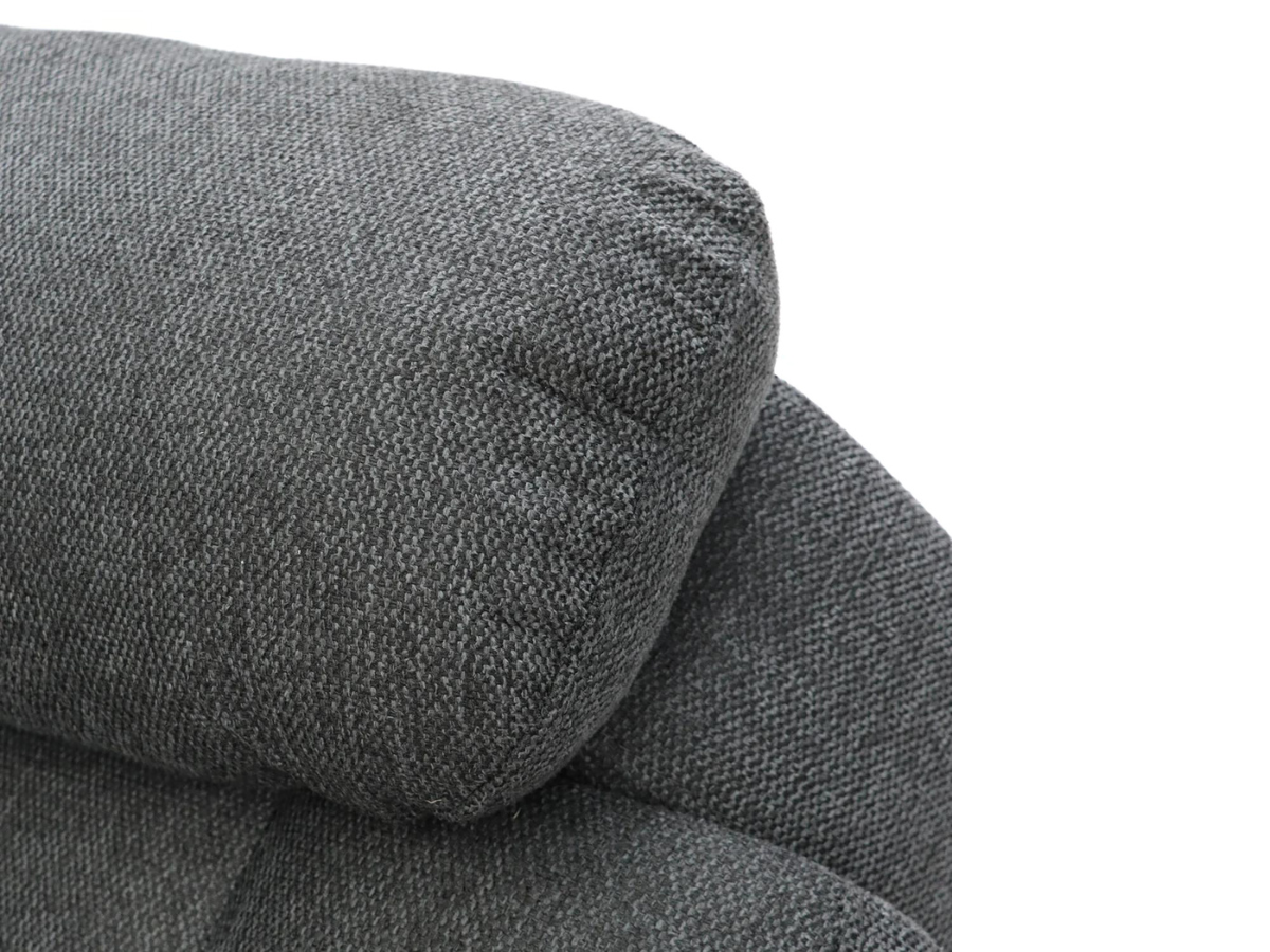 Naples 3 Seater Electric Recliner Sofa Grey Chenille Fabric