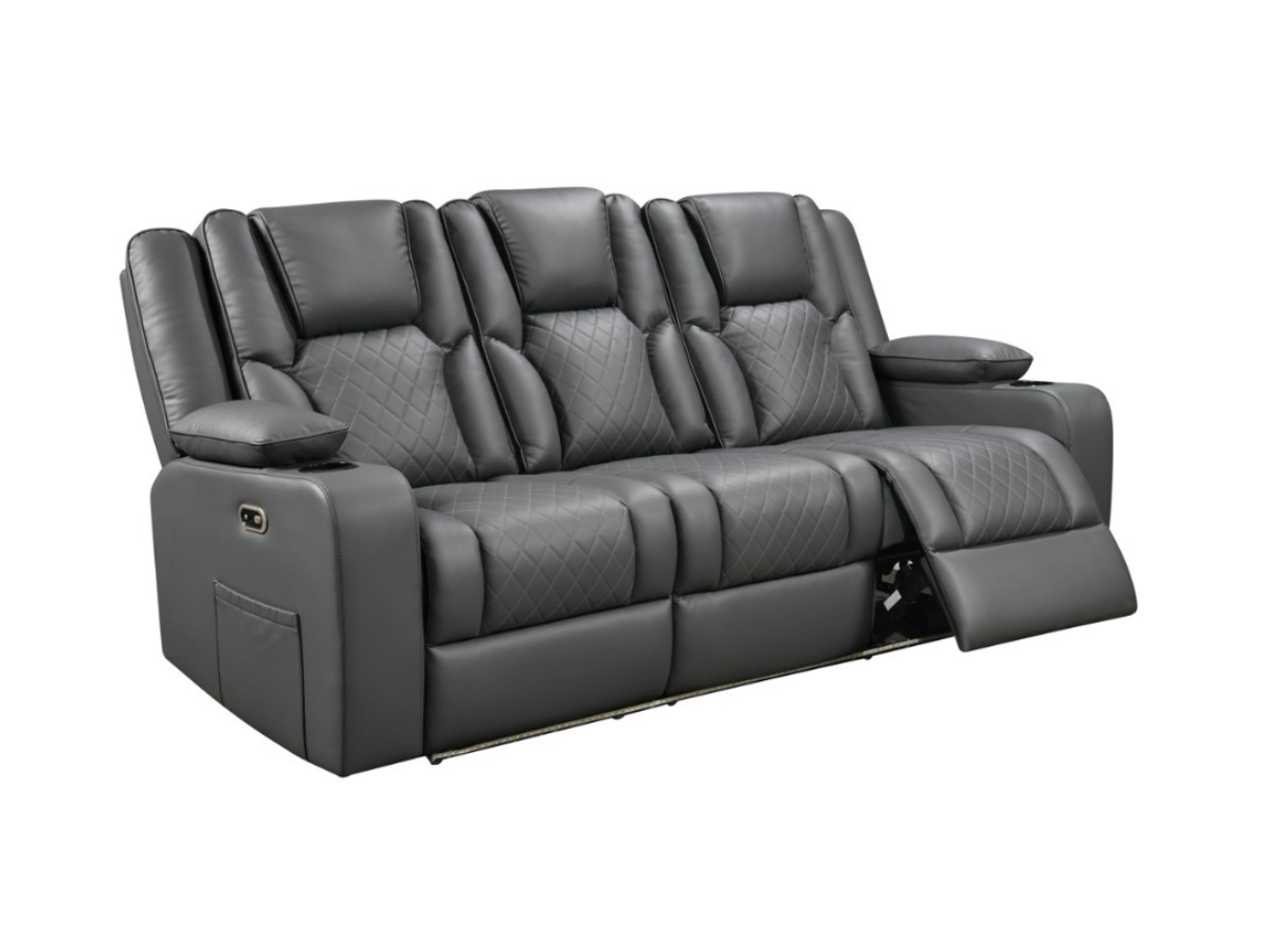 Orlando Grey Electric Recliner Sofa Set 3+2