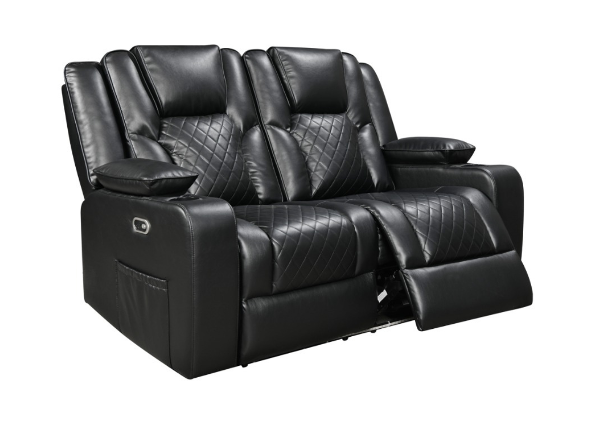 Orlando Black Electric Recliner Sofa Set 3+2
