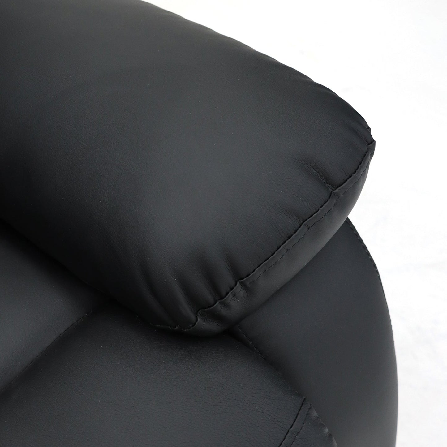 Roma Recliner 3 Seater Sofa Black Aire Leather