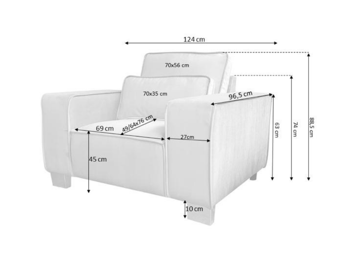 Sloane Armchair with Cushion Mink