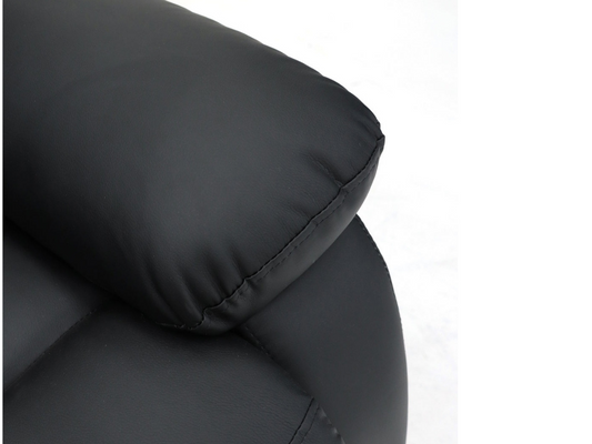 Roma Recliner 2 Seater Sofa Black Faux Leather