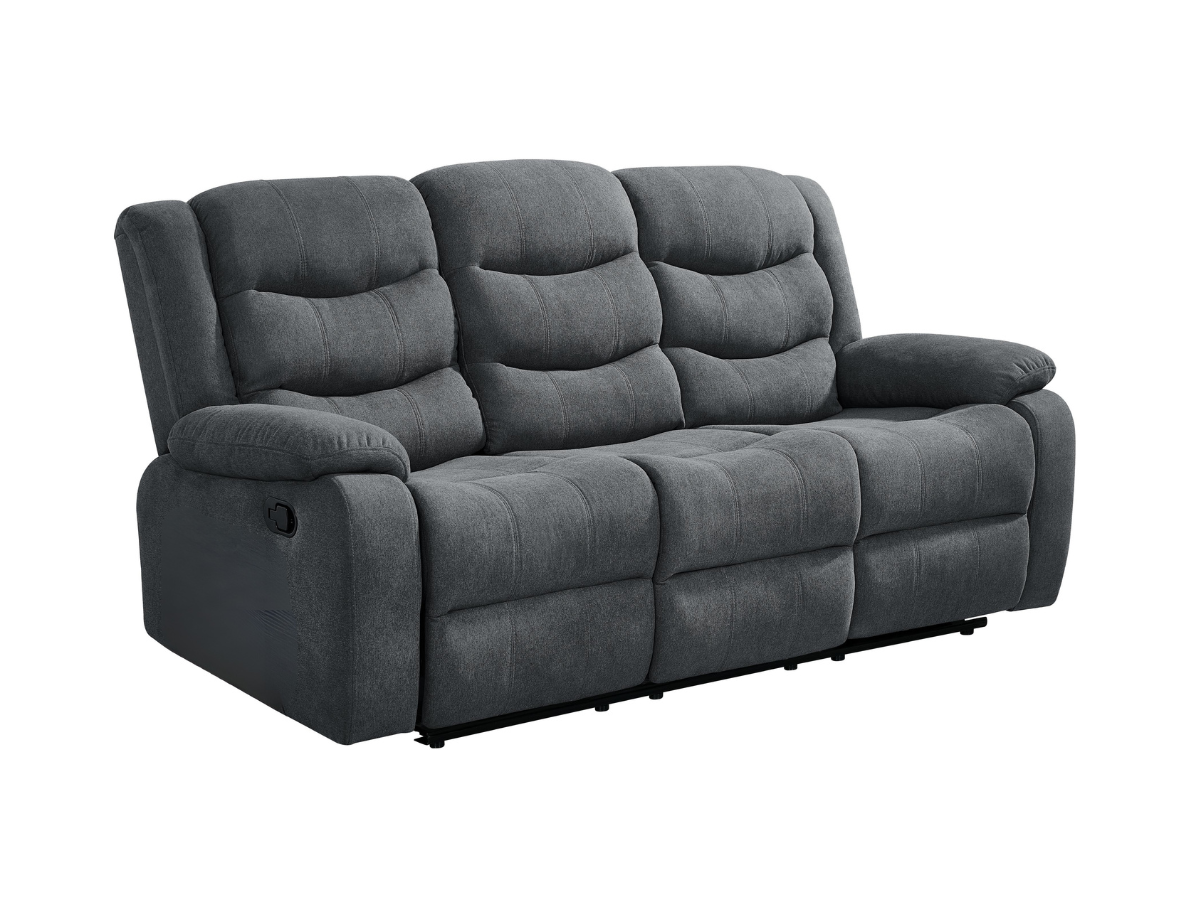 Classic Recliner Sofa Set 3+2 Manual Grey Fabric
