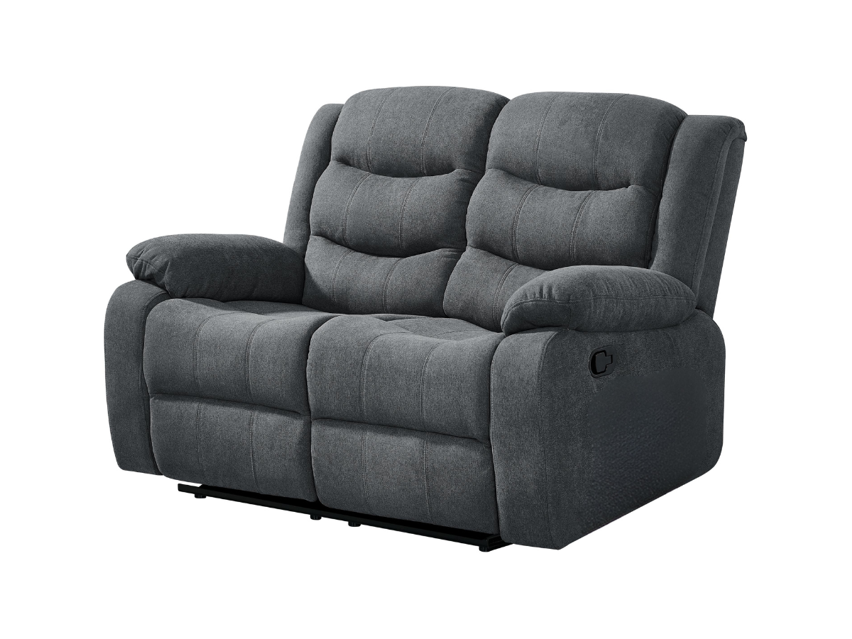 Classic Recliner Sofa Set 3+2 Manual Grey Fabric