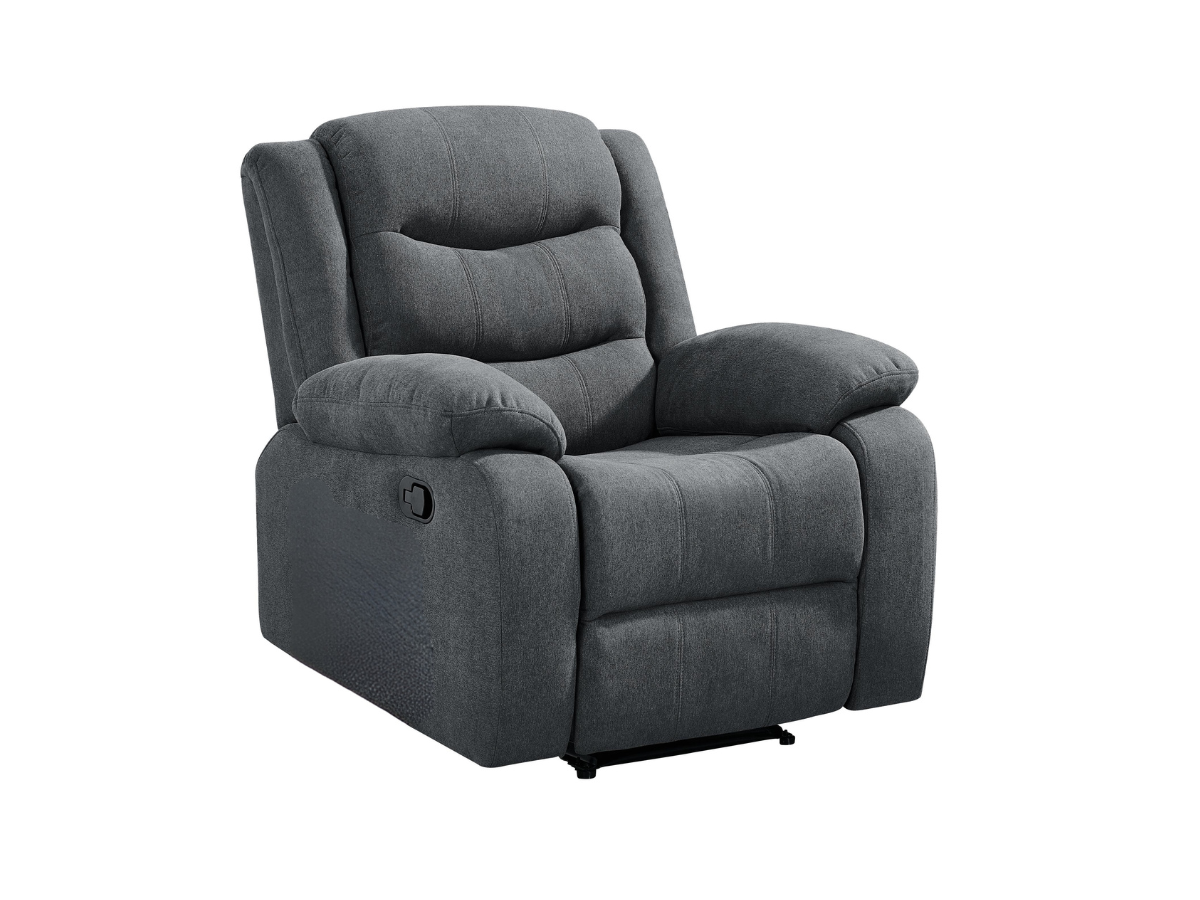 Classic Recliner Armchair Manual Fabric Grey