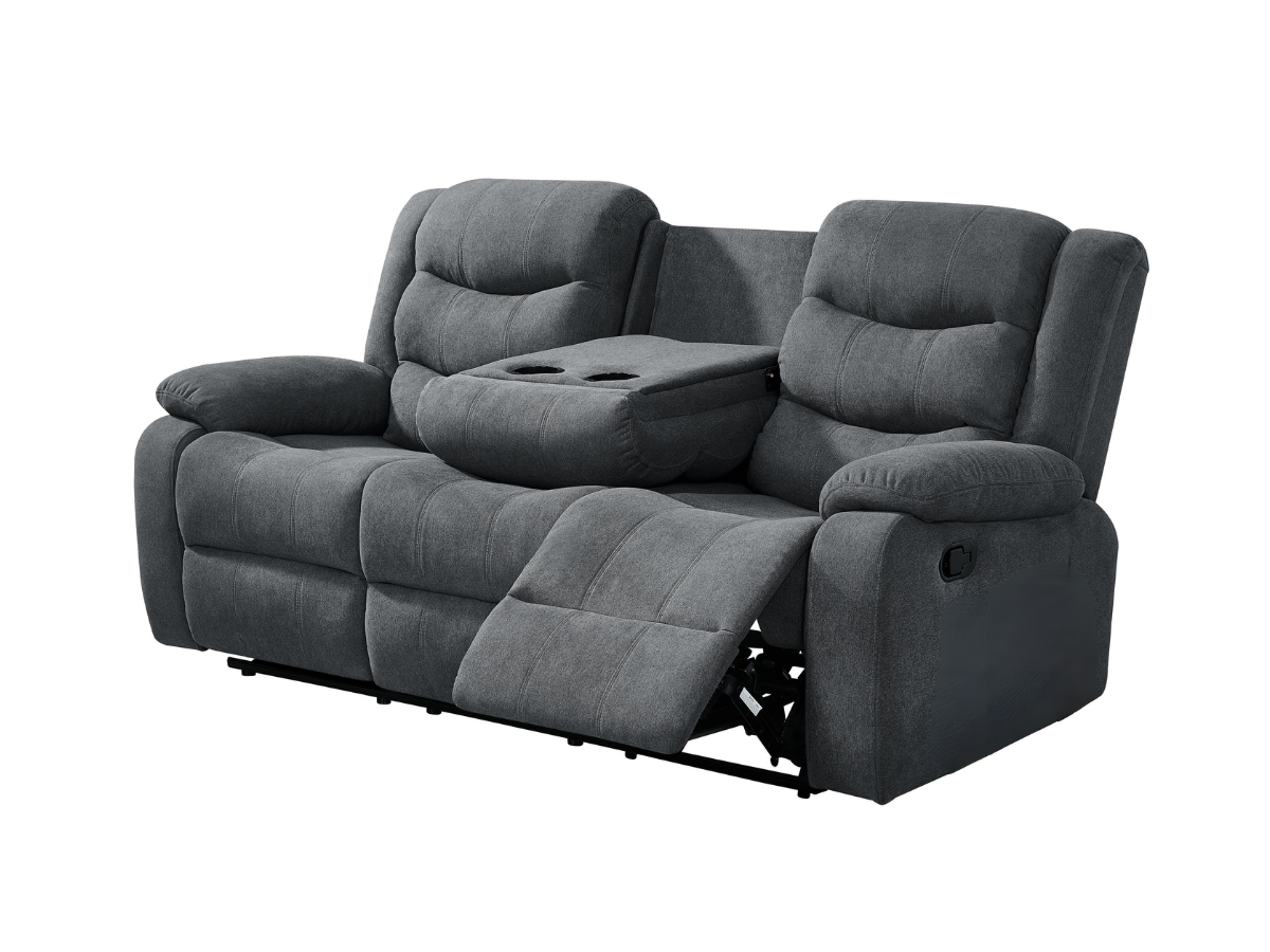 Classic Recliner Sofa Set 3+2 Manual Grey Fabric