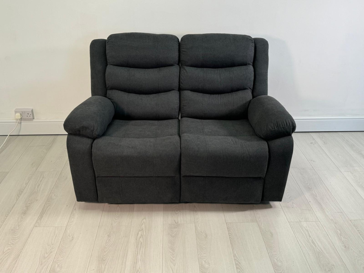 Sorrentino 2 Seater Recliner Sofa Fabric Grey