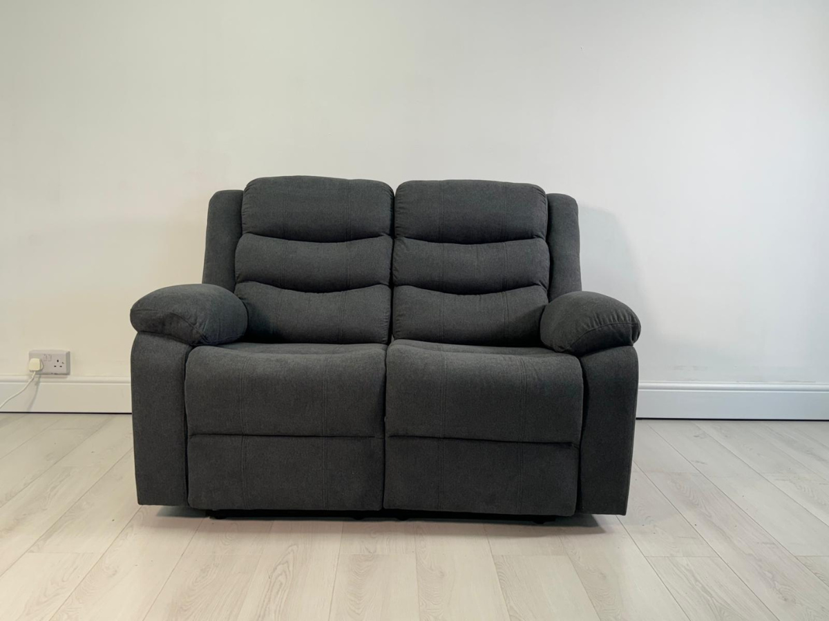 Sorrentino 2 Seater Recliner Sofa Fabric Grey