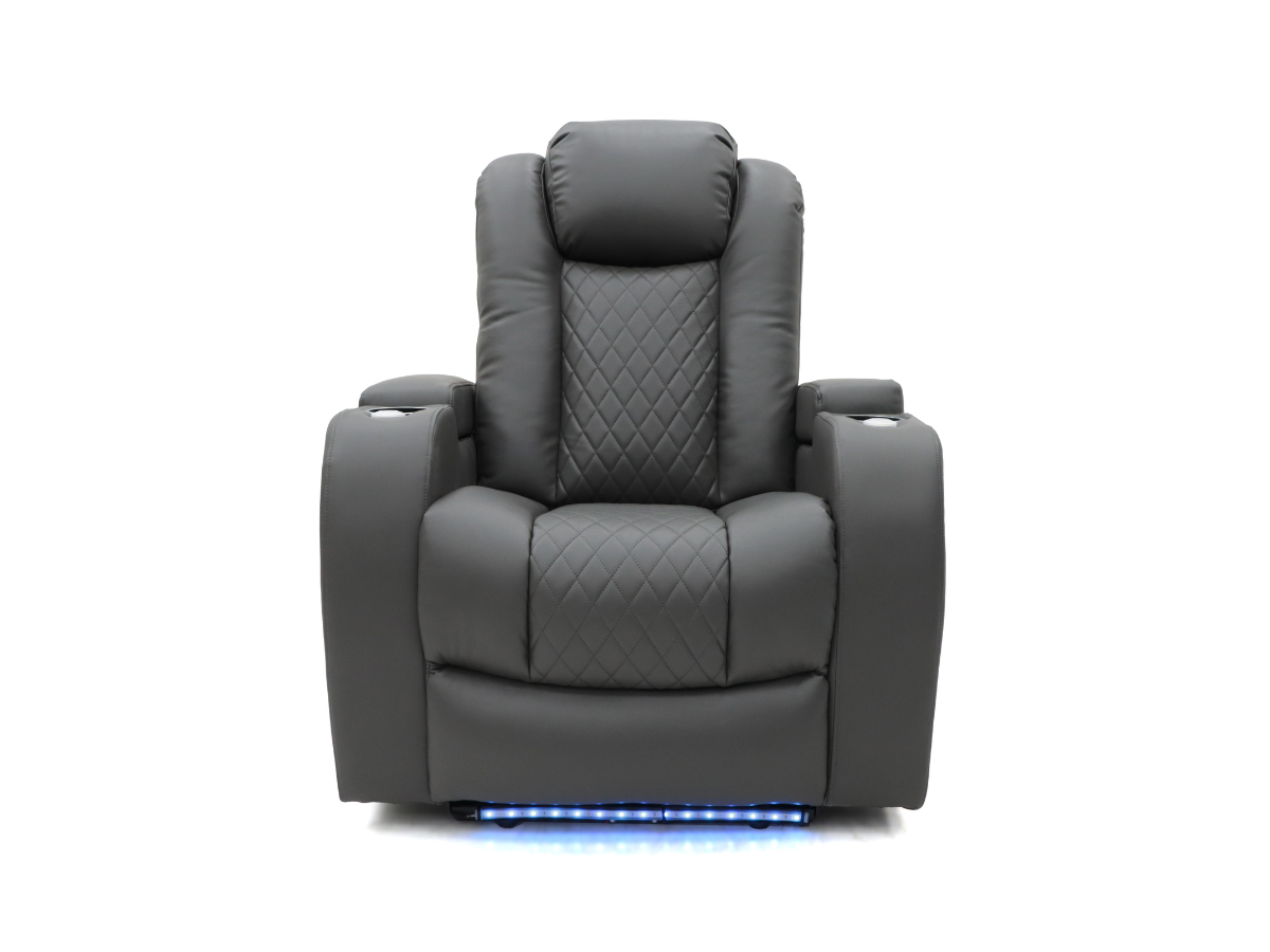 Tech 8 Smart Grey Electric Recliner Armchair
