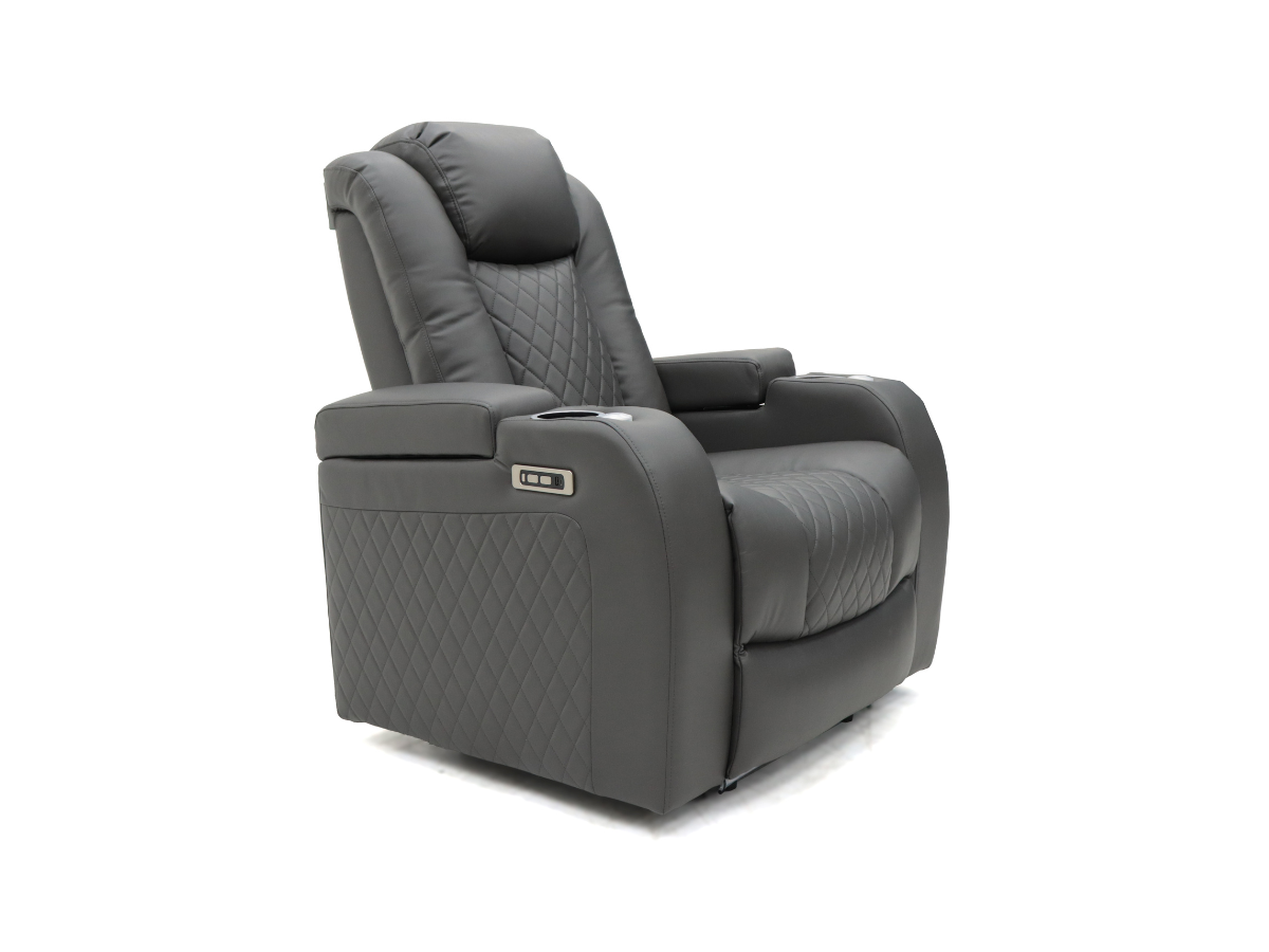 Tech 8 Smart Grey Electric Recliner Armchair