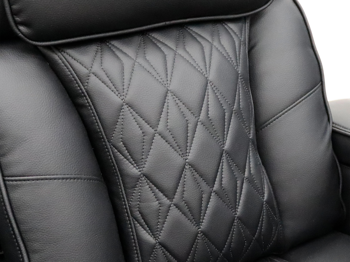 Tech 11 Smart Electric Recliner Armchair Black Aire Leather