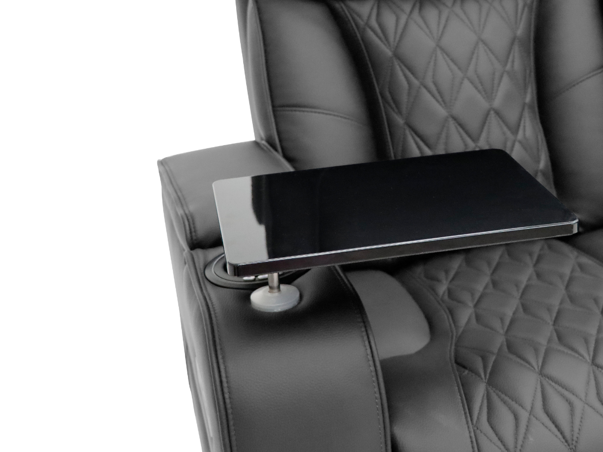 Tech 11 Smart Grey Electric Recliner Chair Aire Leather