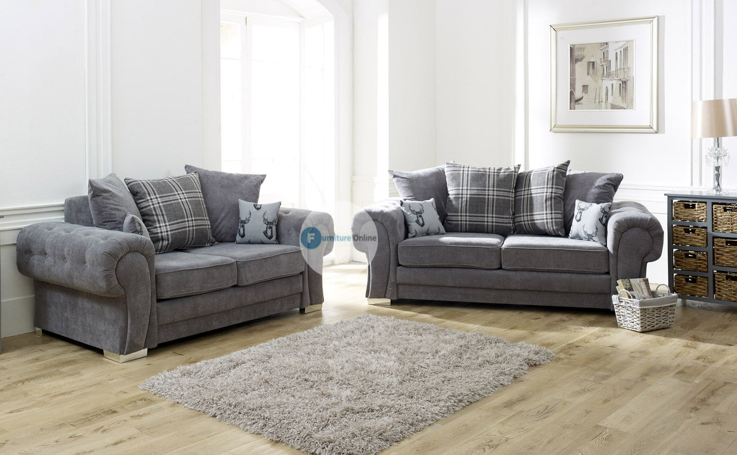 Verona 2 Seater Sofa Grey