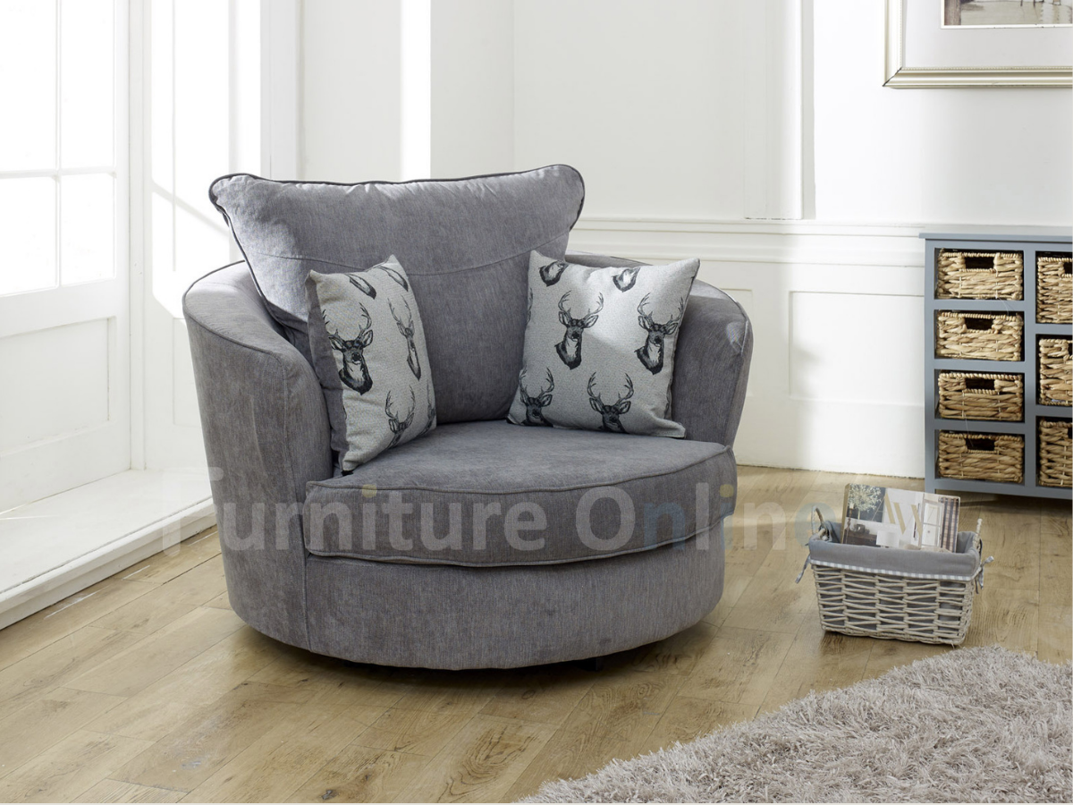 Verona Swivel Chair Grey