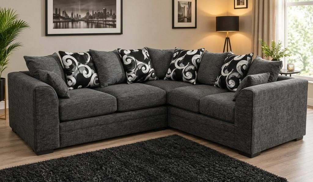 Dylan Chenille L Shape, Corner & 3+2 – Modern Luxury & Everyday Comfort Sofa