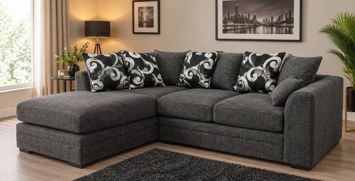 Dylan Chenille L Shape, Corner & 3+2 – Modern Luxury & Everyday Comfort Sofa