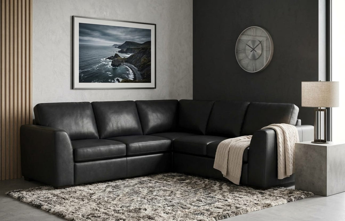 Dylan Leather L Shape, Corner & 3+2– Timeless Luxury & Premium Comfort Sofa