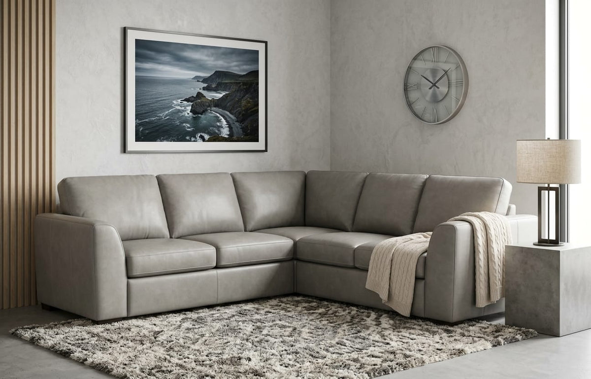 Dylan Leather L Shape, Corner & 3+2– Timeless Luxury & Premium Comfort Sofa