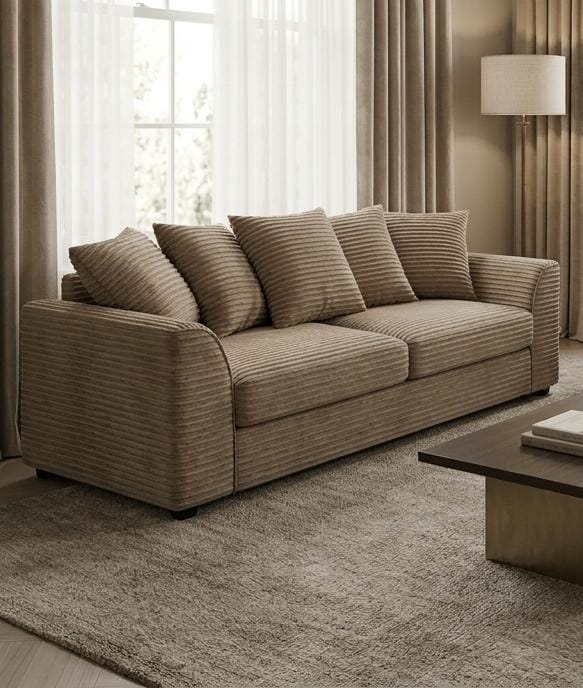 Dylan Jumbo Cord L Shape, Corner & 3+2 – Ultimate Comfort & Contemporary Style Sofa