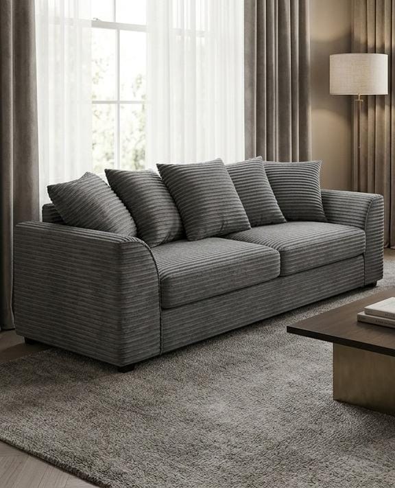 Dylan Jumbo Cord L Shape, Corner & 3+2 – Ultimate Comfort & Contemporary Style Sofa