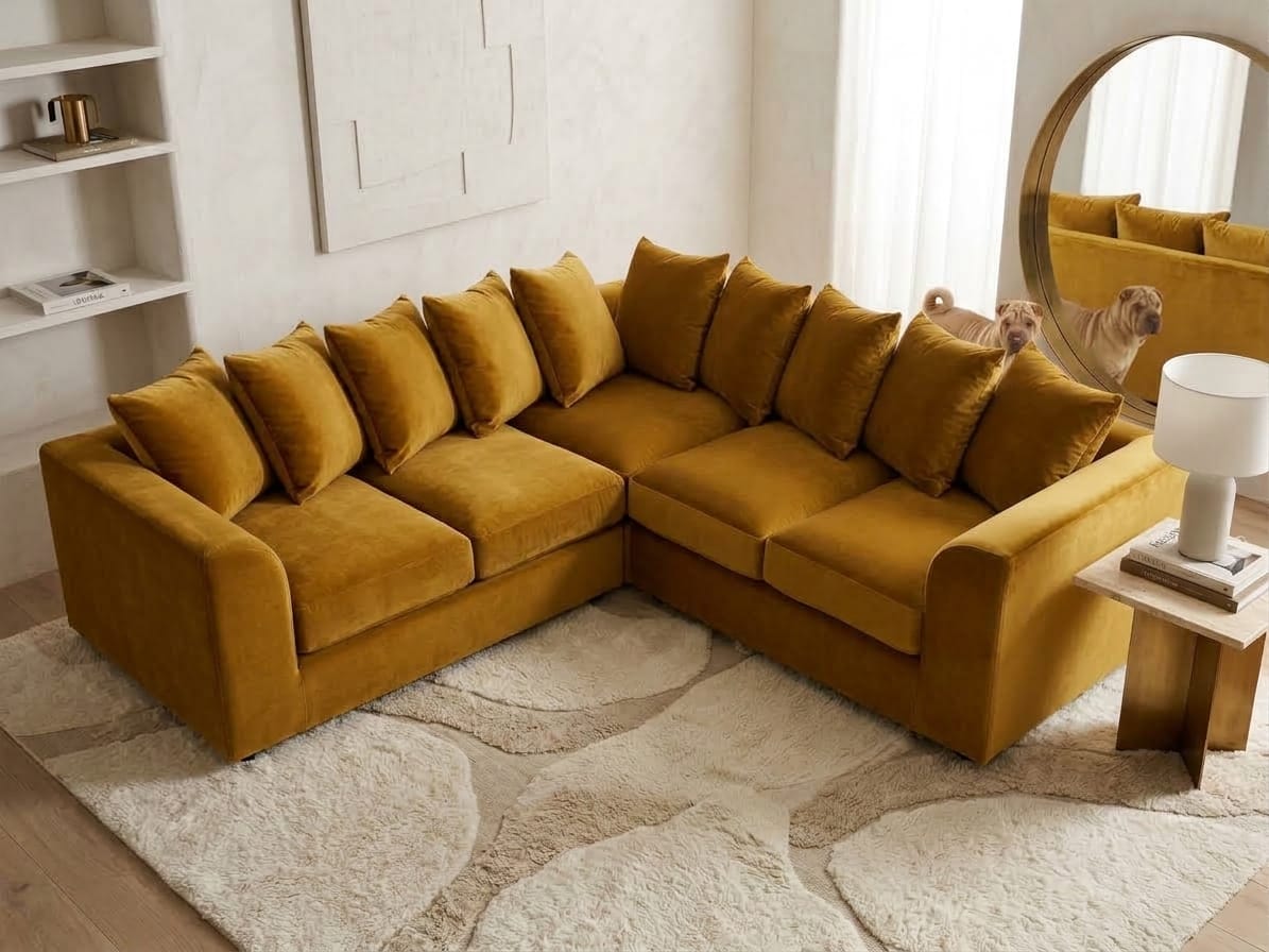 Dylan Plush Velvet L Shape, Corner & 3+2 – Timeless Luxury & Premium Comfort Sofa
