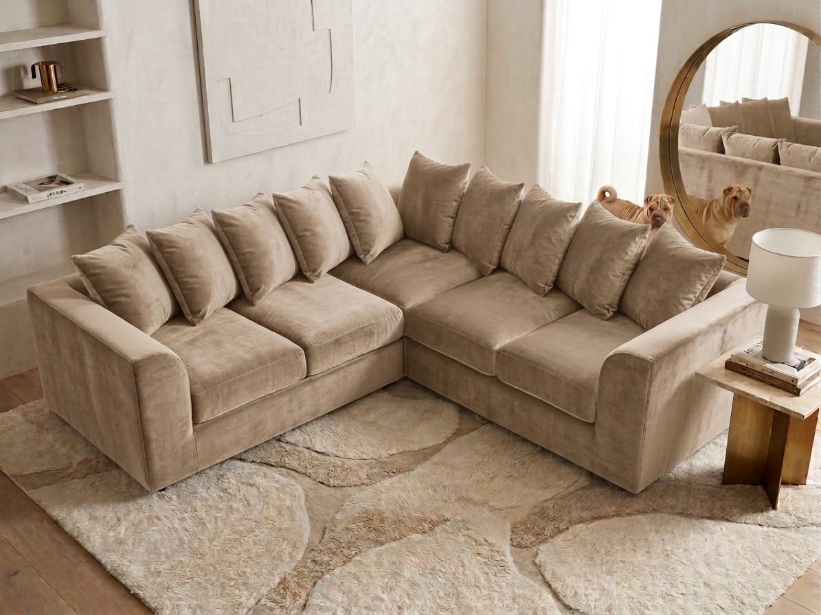 Dylan Plush Velvet L Shape, Corner & 3+2 – Timeless Luxury & Premium Comfort Sofa